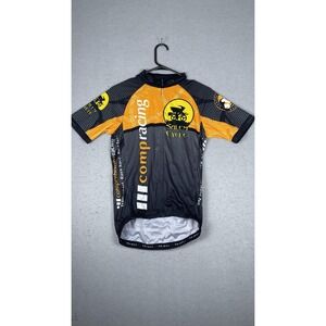 Primal Salem Cycle Jersey Mens Medium Black Orange Cycling Full Zip Racing Shirt